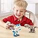 GEYIIE Kids Dinosaur Set Toys, Flexible Tyrannosaurus rex with 3D Puzzle Dinosaur, Mini Educational Toy, Alloy Metal, Lights and Sounds, Blue