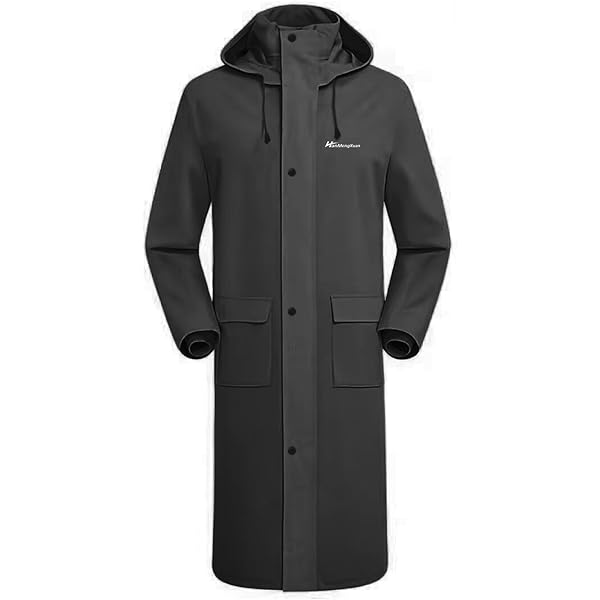 Amazon.com: HANMENGXUAN Men's Long Hooded Raincoat - Waterproof