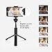 ELEWIUM 3 in 1 Bluetooth Tripod Selfie Stick with LED Ring Light & Rec Microphone| Adjustable Knob Live Stream, 360° Rotation & Soft Silicone Pads| Works with iPhones Smartphones&Tablets