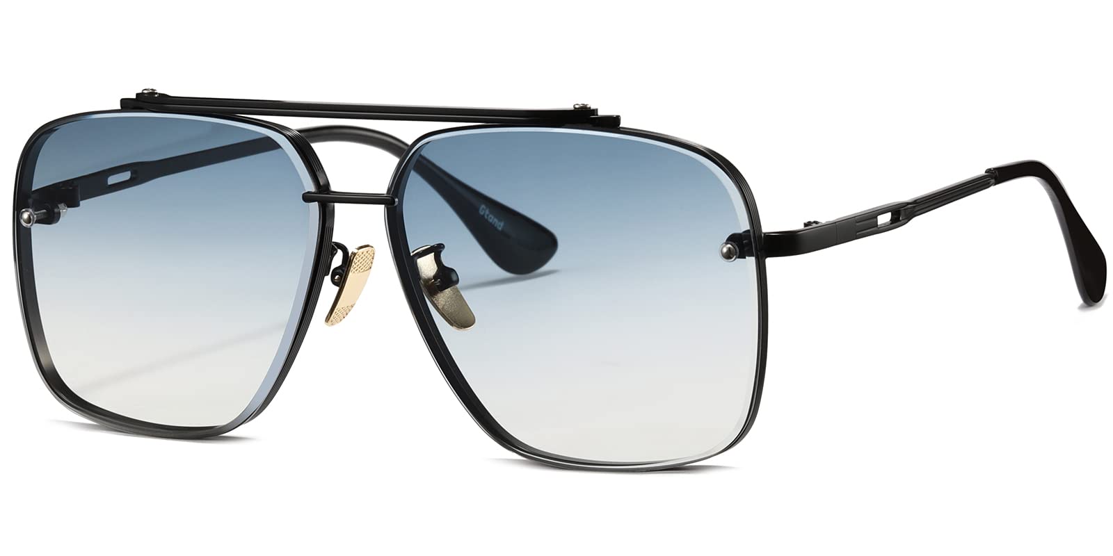 Photo 1 of Gtand Fashion Oversized Square Aviator Gradient Sunglasses For Men Women Vintage Metal Sun Glasses 63mm