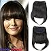 Voloria #2 Brazilian Human Hair Clip-in Hair Bang Full Fringe Short Straight Hair Extension for women 6-8inch