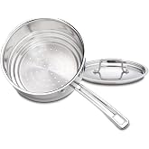 Cuisinart MCP116-20N MultiClad Pro Stainless Skillet, 20-cm, Universal Steamer w/Cover