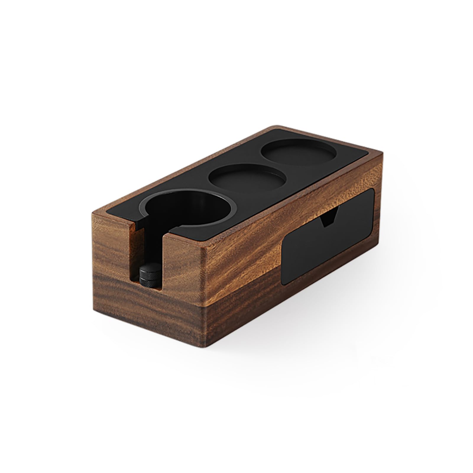 Photo 1 of MHW-3BOMBER Espresso Tamping Station, 4 in 1 Walnut Espresso Organizer Box with Magnetic Drawer for Storage 51-58mm Espresso Tamper,Distributor,Portafilter and Espresso Accessories,CH6718