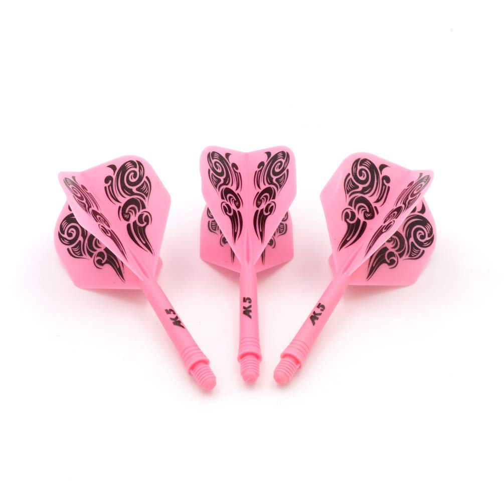 CUESOUL ROST Integrated Dartpfeile Schäfte Shafts and Darts Flights Standard Shape,Set of 3 pcs Unique Designed Pattern(CSAK-56XFY)