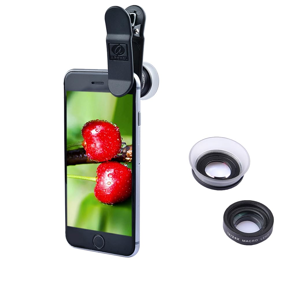 APEXEL 24X Macro Lens for Adults Kids Observing Insect Flowers