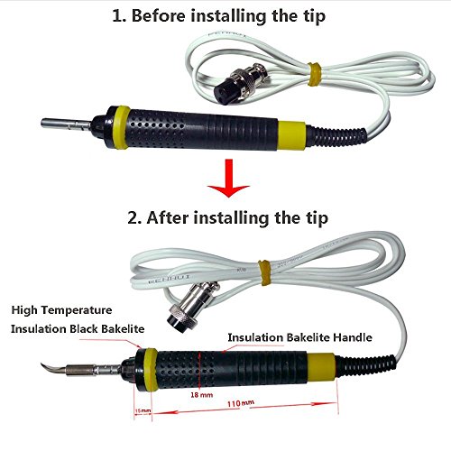 JIAN YA NA Pyrography Pen Rendering Pen Lightweight Non-Slip Heat-Resistant Replacement Pen for 60W-100W Pyrography Machine