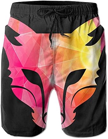 Geo Fox Head Men's Tropical Quick Dry Board Shorts Bathing Suits Swimwear Volley Beach Trunks