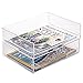 MyGift 2 Pack Clear Premium Acrylic Stacking Paper Tray, Desktop Accessories Tray Organizer, Stackable Documents, File Folder, Mail and Letter Trays for Home Office Dorm School Classroom