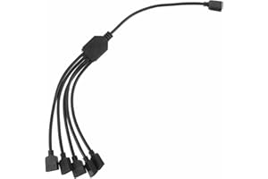 CIYODO 12v 4-pin Argb Led Splitter Cable 5-Way Connector Extension Cord for Pc Motherboard Synchronization