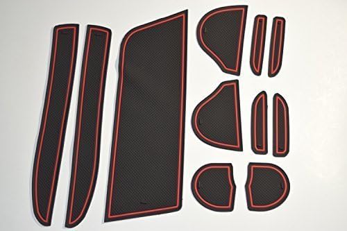 KINMEI Days DAYZ red specially designed interior door pocket mat drink holder slip non-slip storage space protection rubber mats Nissan NISSANk-17