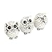 FAMICOZY Owl Figurine with Different Gestures,Cute Owl Statue,Adorable Decoration for Home Office Set of 3,White