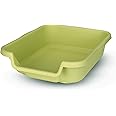 KittyGoHere Senior Cat Litter Box 1 Pack, Small Apple Green Low Entrance Kitty Litter Box, Sized for Cats Comfort, Perfect for Senior and Arthritic Cats, Made in USA