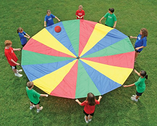 Palos Sports Multi-Colored Children's Team Building Parachute 30' with 30 Handles