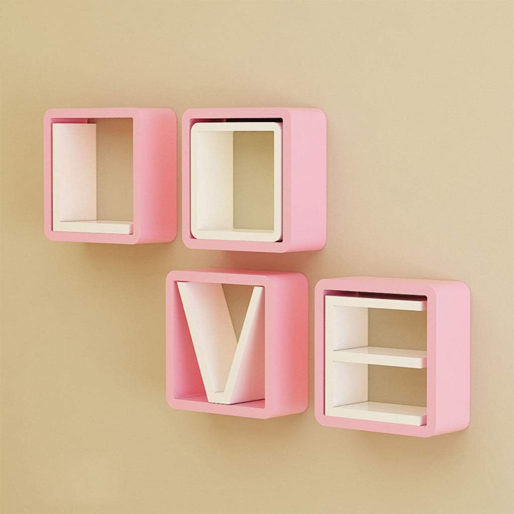 Set of 4 Floating Shelves Square Shelf 