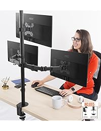 Brazo de monitor estable   Altura ajustable con articulación completa   Soporte VESA se adapta a la mayoría de monitores LCD LED 13   32 pulgadas (3 monitores)