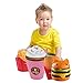 Rednow Jumbo Squishies Slow Rising Toy Cat Hamburger + Coffee cup + French Fries, Sweet Scented Squishy Toys Stress Relief Toys for Children&Adults(3pcs)