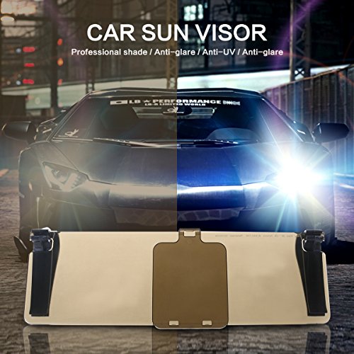 PIXNOR Durable Anti Glare Antidazzle Clipon Auto Car Sun Visor Mirror