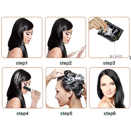 Leadmall Instant Black Hair Shampoo 5minutes White Hair Into