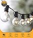 Austin Light Co. 25 Foot G40 Globe String Lights with Bulbs UL Listed for Indoor and Outdoor Commercial Decoration Great for patios cafés Parties Homes bistros Weddings, backyards (Black Wire)