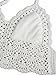 Persun Women White Spaghetti Strap String Lace Crochet Cropped Cami Bralette Top