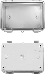 QWORK ABS PC Junction Box Waterproof IP65 Electrical Project Enclosure Hinged view 3