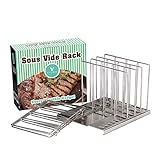 EVERIE 18/8 Stainless Steel Sous Vide Weights Rack with 7 Dividers for Sous Vide Even Heating, Compatible with Rubbermaid, Cambro, Everie 12 Quart Container, No Float