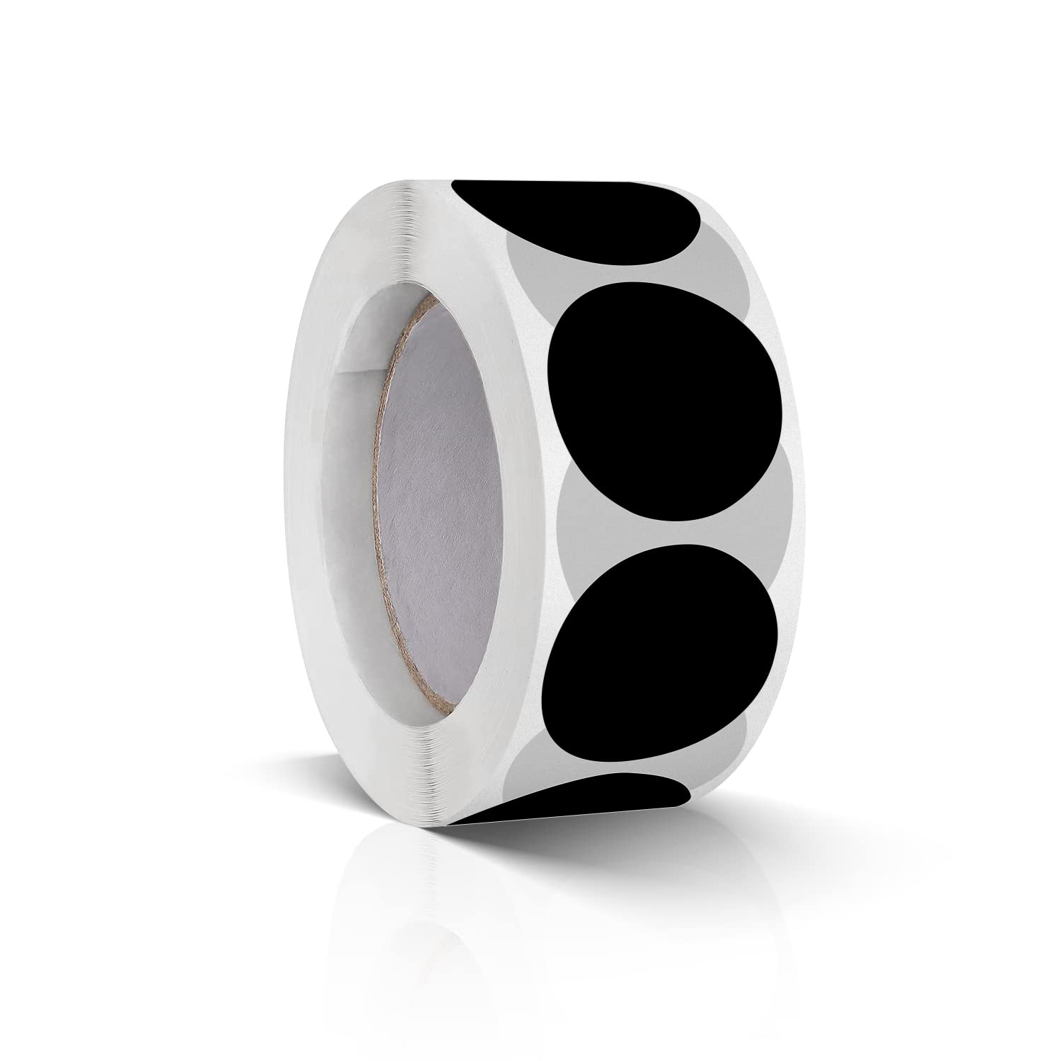 Round Stickers Black 25 mm Circle Labels Colour Coding Dot Vinyl Floor Sticker Waterproof Removable Roll of 500