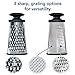 Best Cheese Grater and Zester - Sharp, Rustproof Stainless Steel, Non-Slip Handle and Base for Easier, Faster Grating - Compact Design for Easy Storage - Kitchen Accessories by Kent Home Essentials