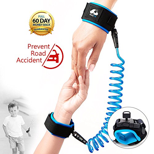 Anti Lost Wrist Link With Lock Toddler Leash Toddler Safety Harness Child Baby Kid Strap Leash, Blue