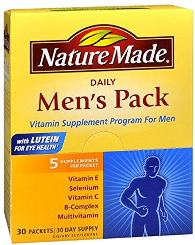 Nature Made Daily Men's Pack Vitamin Supplement Program 30 Each (Pack of 4)