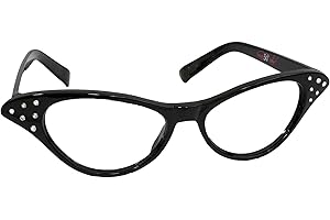 Hip Hop 50's Shop Womens Cat Eye Rhinestone Glasses