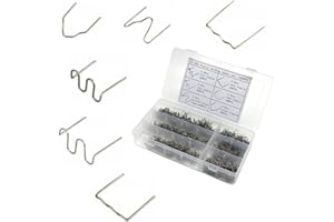 1200PCS Welding Kit, Stainless Steel 6 Types Hot Stapler Staples with Transparent Box Automotive Repair for All Cars
