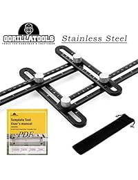 Universal angularizer regla, acero inoxidable herramienta de medición de ángulo múltiple. Calidad profesional, resistente y hecha para durar. Instrucciones incluidas