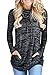 Womens Long Sleeve Cowl Neck Lightweight Blouse Shirts Tops Casual Loose Tunic Pullover Sweatshirt with Pockets Black S 4 6