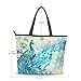 Women Large Tote Top Handle Shoulder Bags Peacock Patern Ladies Handbag L
