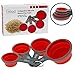 Collapsible Nesting Soft Silicone Measuring Cups- 4pc Cooking Set-Easy To Store & Clean, Make Baking Easy- Unique Kitchen Gadget Tool for House Warming Parties-Dishwasher Safe & BPA Free- Space Saving
