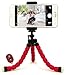 Bastex Universal Compact Flexible Octopus Style Red Tripod Stand Holder/Mount with Adapter for Smartphone / Digital Camera / GoPro Hero All Versions - Includes Remote