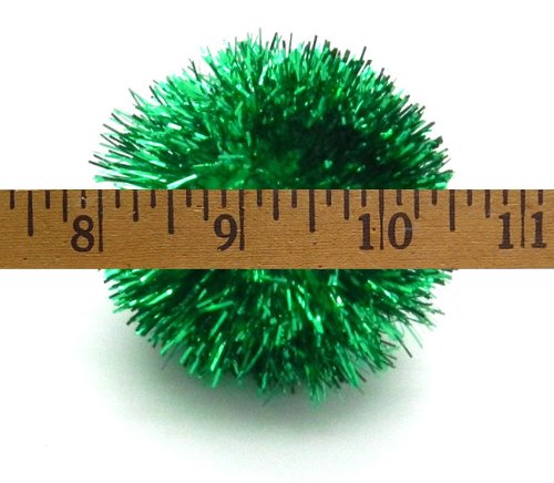 Jumbo Sparkle Ball Tuff Kitty Puff Cat Toy -6 Pak