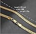 Fashion 18K Gold Plated Stainless Steel Flat Necklace Chain Women Men Jewelry