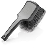 Detail Factory - ProGrip Wheel Face Brush - Ergonomic ProGrip Handle - Premium Wheel Cleaner Brush - Soft Flagged-Tip Bristles - Grey &amp; Black