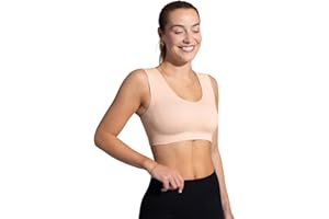 Tommie Copper Seamless Compression Bra with Back Support - Wireless, Soft and Stretchy Posture Corrector