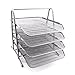 HAODE FASHION 4 Tiers Steel Mesh Document Tray