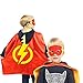OuWen Fun Popular Outdoor Best Cool Top Toys for 3-10 Year Old Boys, Superhero Cape and Mask Set for Kids Boys Toddlers Superheros Toys for Boys Kids Best Gifts for 3-8 Year Old Boys 6BPiece OWUSCM02