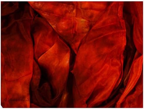 "Volcano" Belly Dance Silk Veil for Belly Dancers - Long 3.5 Yard, 126" L x 45" W