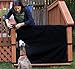 The Stair Barrier Baby and Pet Gate – Banister-to-Banister - Retractable Fabric Safety Gate Wide and Regular Sizes - Made in the USA – Black