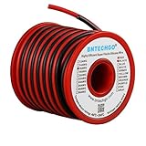 BNTECHGO 16 Gauge Silicone wire spool red and black each 25ft Flexible 16 AWG Stranded Copper Wire