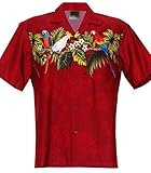 WinnieFashion (100% Cotton) Hawaiian Parrot Aloha Shirts (USA)