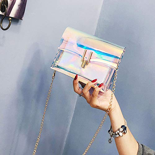 Women's Transparent Crossbody,Clearance!AgrinTo Fashion Laser Messenger Shoulder Bag Beach Bag