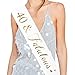 ADBetty 40th Birthday Sash Fabulous 40 Sash 40th Birthday Party Supplies (White)