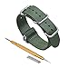RANDON Watch Bands NATO Straps Heavy Duty Ballistic Nylon Strap with Stainless Steel Buckle (Green, 22mm)